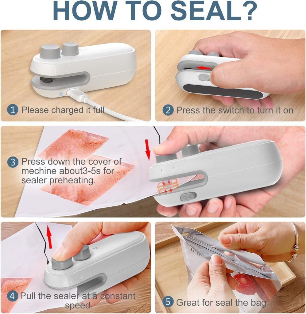 2 in 1 USB Sealer Machine Home & Kitchen