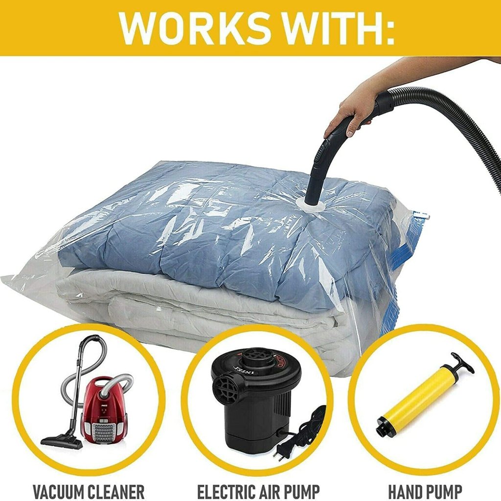 Big Vacuum Storage Bag with Pump 5 Bag 1 Pump Home Improvement