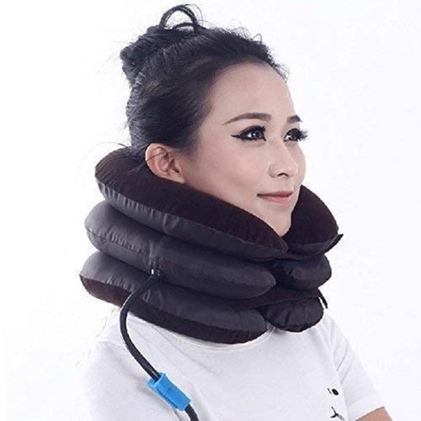 Portable Cervical Neck Traction Device – Inflatable 3-Tier Pillow for Neck & Shoulder Pain Relief
