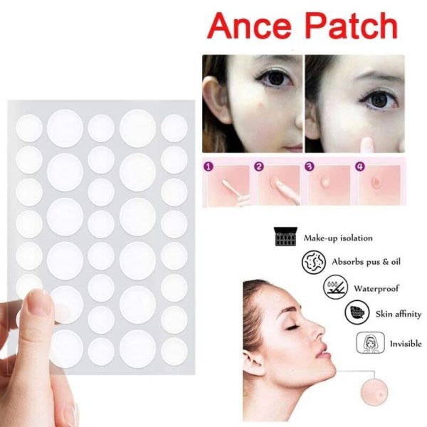 Acne Pimple Patch – Invisible Hydrocolloid Spot Treatment Stickers for Face – 36 Pcs
