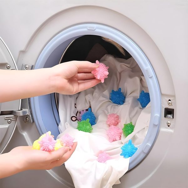 Reusable Colorful Laundry Balls Fabric Softener & Anti-Wrap Dryer Balls (Pack of 10)