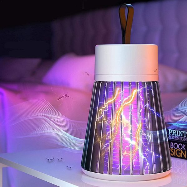 USB-Powered LED Mosquito Killer Lamp Electronic Trap (Off-White)