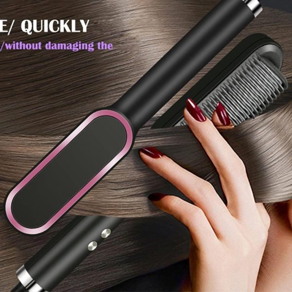 Hair Straightener Comb with Hot Brush Original 2-in-1 Styling Tool for Smooth random color