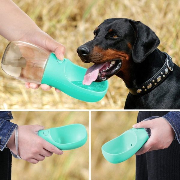 Portable Dog Water Bottle 350ml Leak-Proof Pet Water Dispenser for Dogs & Cats, Outdoor Travel Puppy Water Bottle with One-Hand Operation ( Multicolor )
